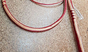 16 strand 2 tone roo hide whip