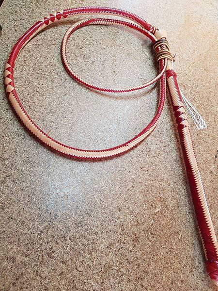 16 strand 2 tone roo hide whip